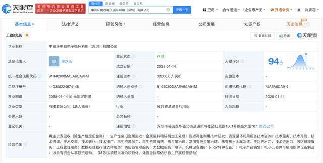 華潤(rùn)環(huán)保在深圳成立電器電子循環(huán)利用公司:電器公司